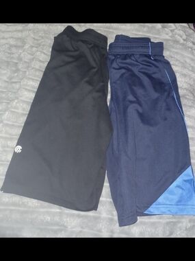 Champion Kids Black & Navy Blue Athletic Shorts Duo